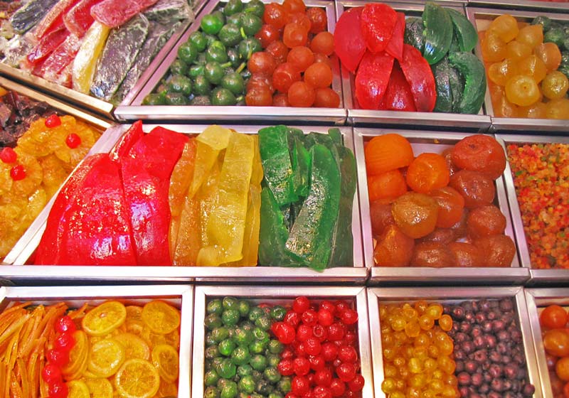Cartonajes Compostela frutas confitadas